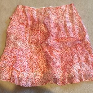 Club Monaco Red and White Skirt